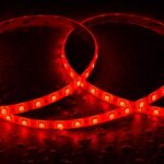 Ruban LED RGB éclairé en rouge, SMD, ruban flexible en bobine