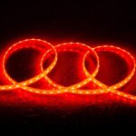 Ruban LED flexible encapsulé en silicone, éclairage rouge avec SMD visibles