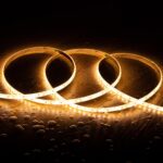 Ruban LED 24V SMD 120 LED/m 5m 10W/m 1000lm/m Largeur 8mm Coupe 5cm IP65 Blanc chaud 2700K