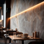 Ruban LED blanc chaud encastré en bande murale pour éclairage indirect