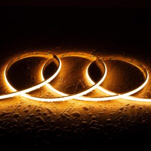 Ruban LED 24V WCOB 252 LED/m 5m 12W/m 1080lm/m Largeur 10mm FreeCut IP65 CRI90 SILICONE FLEX Blanc chaud 2700K