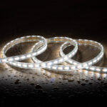 Ruban LED CCT 220V 120 LED/m 10W/m 900lm/m Largeur 14mm Coupe 100cm IP65 Sur mesure 1 m