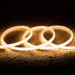 Ruban LED Dimmable 220V COB 320 LED/m Blanc Chaud 8W/m 720lm/m Largeur 12mm Coupe 50cm IP65 CRI90 Sur mesure 15 m