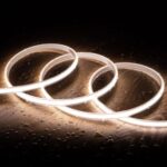 Ruban LED Dimmable 220V COB Auto-redressement 320 LED/m 8W/m 720 lm/m Largeur 12mm Coupe 50cm IP65 CRI90 Sur mesure 10 m Blanc neutre 4000K