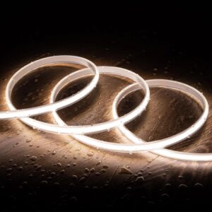 Ruban LED Dimmable 220V COB Auto-redressement 320 LED/m 8W/m 720 lm/m Largeur 12mm Coupe 50cm IP65 CRI90 Sur mesure 4 m Blanc neutre 4000K
