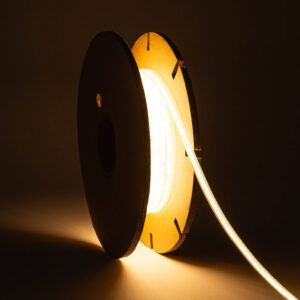 Ruban LED Dimmable 220V COB Auto-redressement 480 LED/m BOBINE 20m 12W/m 900lm/m Super Étroite Largeur 6.5mm Coupe 10cm IP65 Blanc chaud 2700K