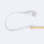 Ruban LED silicone flexible jaune avec câble d'alimentation et prise européenne