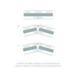 Ruban LED silicone flexible 220V avec schémas de connexion et points de coupe