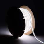 Ruban LED Dimmable 220V COB Auto-redressement 560 LED/m BOBINE 50m 14W/m 1250lm/m SILICONE FLEX IC2 Largeur 10mm Coupe 10cm IP65 Blanc froid 6000K