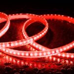 Ruban LED rouge flexible étanche silicone SMD 120 LED/m 220V
