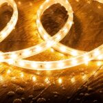 Ruban LED étanche blanc chaud, bande flexible gainée de silicone