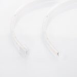 Ruban LED flexible sous gaine silicone transparente, extrémités moulées visibles