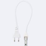 Ruban LED flexible silicone blanc 220V avec prise européenne et câble, LED SMD visibles