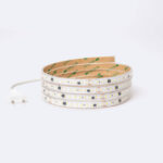 Ruban LED en silicone flexible blanc enroulé avec câble et prise secteur