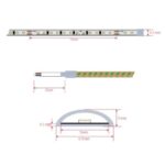Ruban LED SMD 120 LED/m 220V largeur 6,5 mm coupe tous les 10 cm IP65