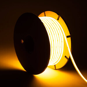 Ruban LED Dimmable 220V WCOB Auto-redressement 260 LED/m BOBINE 50m 15W/m 1350lm/m SILICONE FLEX Largeur 10mm IP65 Coupe 5cm Blanc chaud 2700K