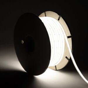 Ruban LED Dimmable 220V WCOB Auto-redressement 260 LED/m BOBINE 50m 15W/m 1350lm/m SILICONE FLEX Largeur 10mm IP65 Coupe 5cm Blanc froid 5000K