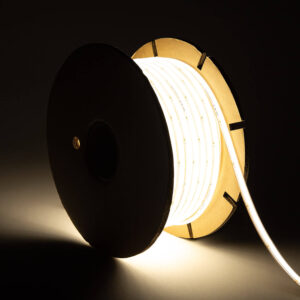 Ruban LED Dimmable 220V WCOB Auto-redressement 260 LED/m BOBINE 50m 15W/m 1350lm/m SILICONE FLEX Largeur 10mm IP65 Coupe 5cm Blanc neutre 4000K