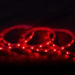 Ruban LED rouge flexible enroulé SMD2835 30 LED/m largeur 12 mm