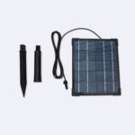 Panneau solaire compact avec câble et piquets de fixation