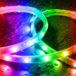 Ruban LED RGB étanche flexible, bande lumineuse multicouleur pour éclairage extérieur