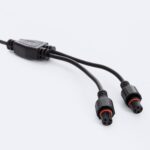 Câble en Y pour ruban LED avec deux connecteurs étanches 3 broches