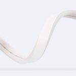 Ruban néon LED flexible blanc avec diffuseur silicone, section courbée pour enseignes et affiches