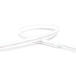 Ruban LED néon flexible blanc avec diffuseur silicone plat et câble de connexion, pour éclairage extérieur