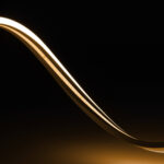 Ruban LED néon flexible blanc chaud, bande courbée à éclairage linéaire continu