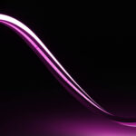 Ruban LED néon flexible rose, bande lumineuse diffuse courbée