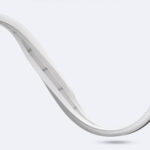 Ruban LED néon flexible blanc en silicone, section courbée pour éclairage extérieur