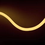 Ruban LED néon blanc chaud profil circulaire flexible à finition diffuse