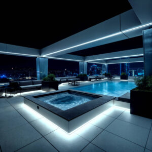 Ruban LED Néon Dimmable 220V BOBINE 50m Blanc Froid Semi-Circulaire 180 7.5W/m Coupe 100cm IP67