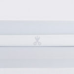 Ruban LED néon blanc semi-circulaire avec repère de coupe en forme de ciseaux