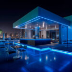 Ruban LED Néon Dimmable 220V BOBINE 50m Bleu Circulaire 360 9W/m Coupe 100cm IP67