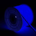 Ruban LED Néon Dimmable 220V BOBINE 50m Bleu Semi-Circulaire 180 7.5W/m Coupe 100cm IP67
