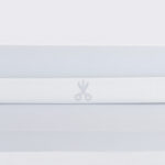 Ruban LED néon blanc semi-circulaire avec symbole de coupe ciseaux