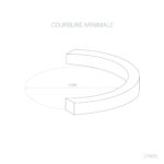 Ruban LED néon semi-circulaire, profil rectangulaire, illustration de courbure minimale