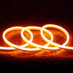 Ruban LED néon flexible orange en rouleau, éclairage linéaire lumineux