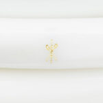 Ruban néon silicone blanc opaque avec repère de découpe doré