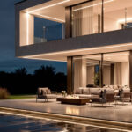 Ruban LED néon extérieur blanc neutre encastré en ligne continue pour éclairage architectural de façade