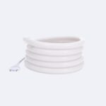 Ruban LED néon flexible blanc enroulé, tube circulaire avec câble et prise