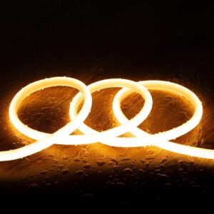 Ruban LED néon flexible blanc chaud formé en boucles