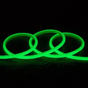 Ruban LED néon vert flexible en boucles circulaires, éclairage continu
