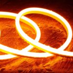 Ruban LED néon flexible orange, bande lumineuse linéaire souple