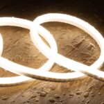 Ruban LED néon flexible blanc neutre, diffuseur silicone étanche pour éclairage extérieur