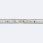 Ruban LED RGB étanche en silicone SMD 60 LED/m largeur 16 mm repères de coupe visibles