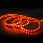 Ruban LED flexible SMD 60, éclairage rouge orangé, gaine silicone encapsulée