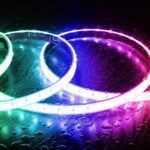 Ruban LED RGB silicone flexible étanche éclairage multicolore sur surface mouillée