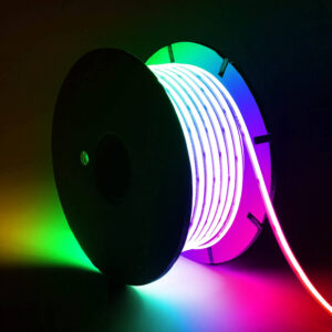 Ruban LED RGB 220V WCOB 420 LED/m BOBINE 50m 15W/m SILICONE FLEX Largeur 12mm IP65 Coupe 50cm